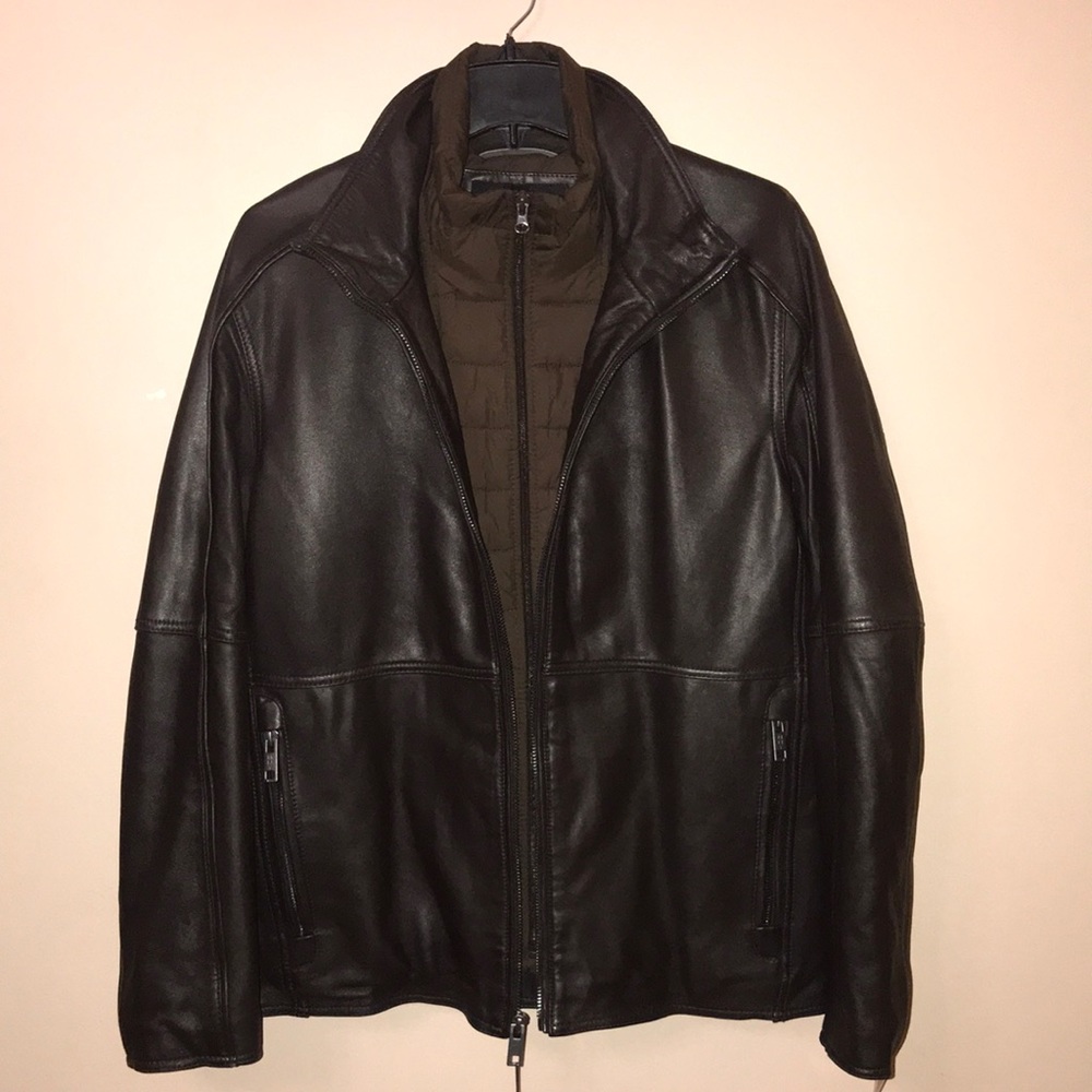 🆕 Marc New York, men’s leather jacket. Dark Brown